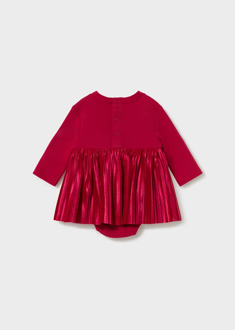 Kjole Pleated/Bow Red
