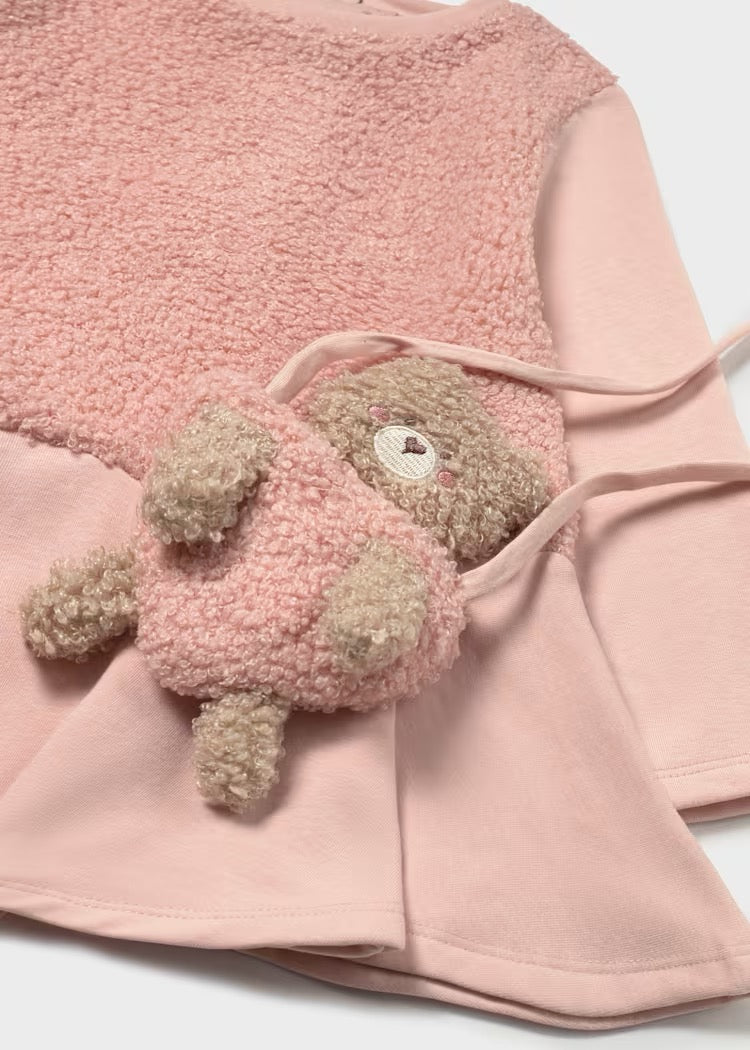 Kjole Teddy M/Bamseveske Rosa