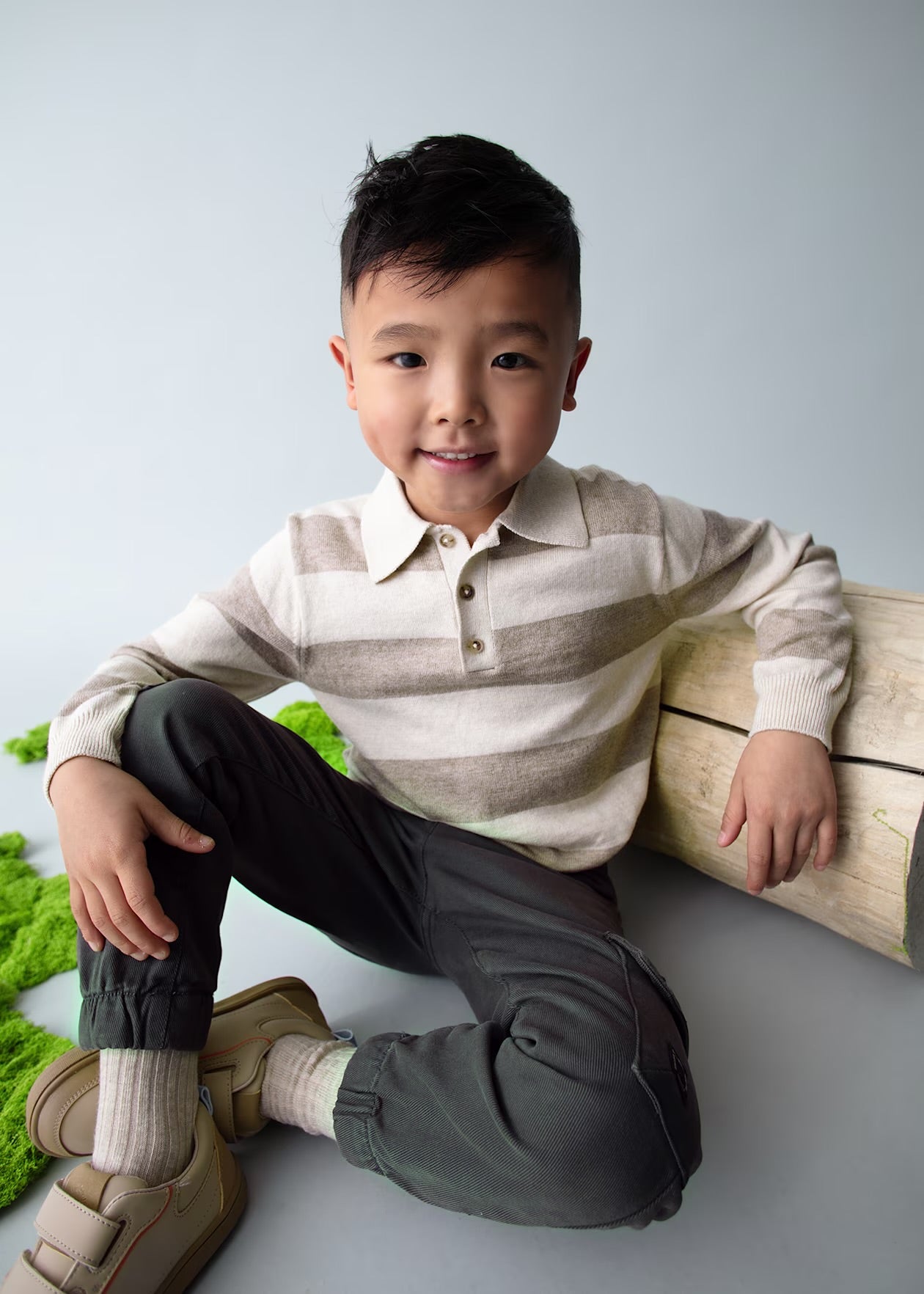 Genser Knitted Polo Topo