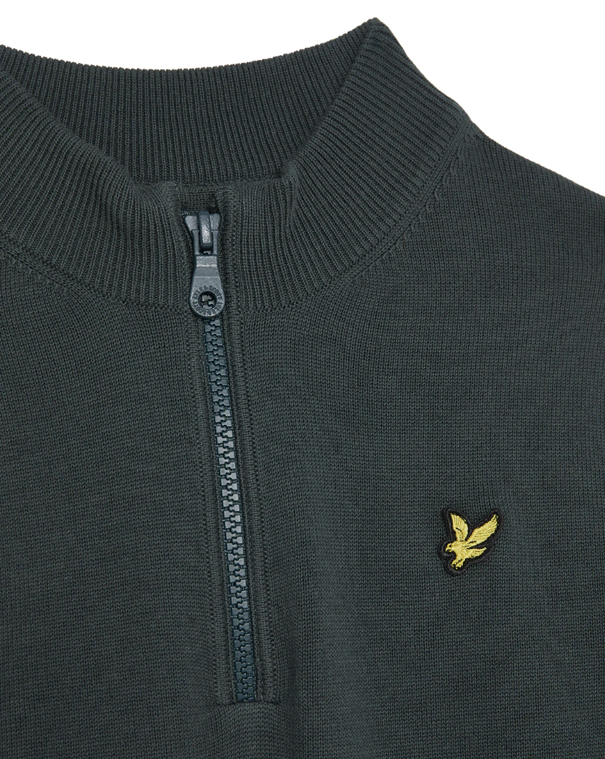 Genser 1/4 Zip Jumper Arygle Teal