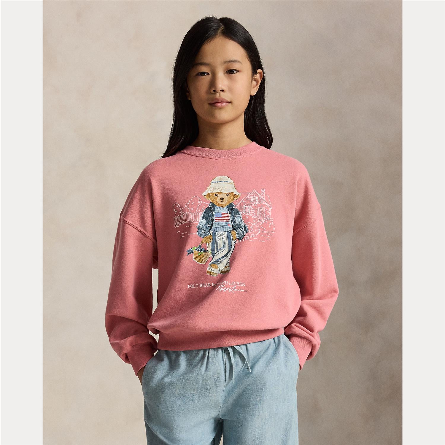 Genser Polo Bear Sweatshirt Pink
