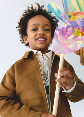 Jakke Faux Suede Caramel