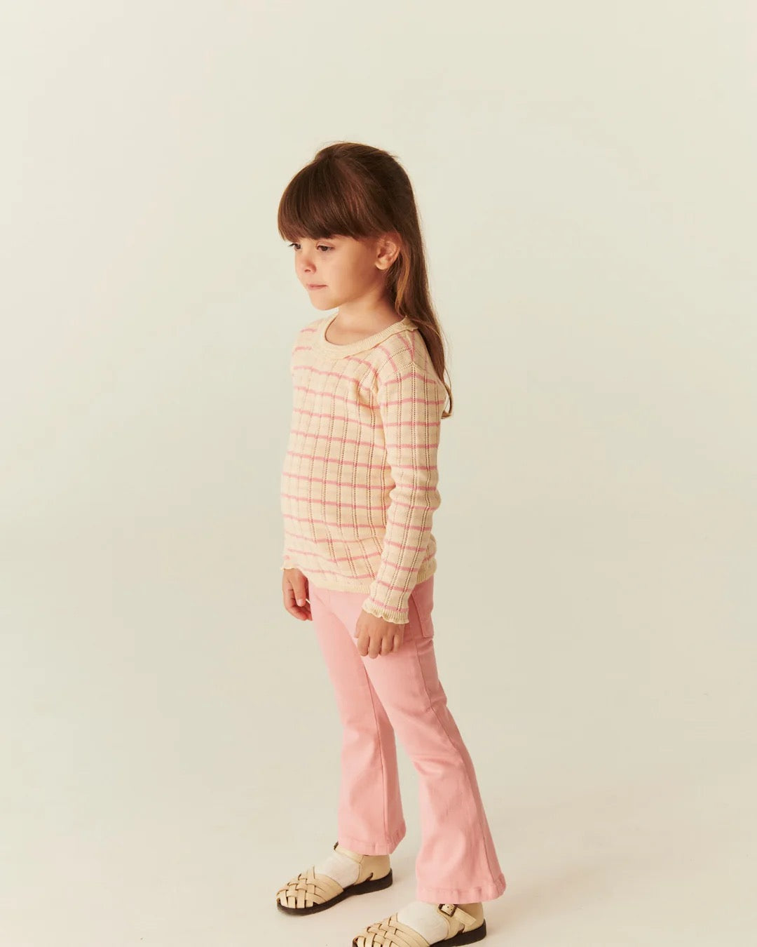 Bukse Jeggings Solid Flare Pink