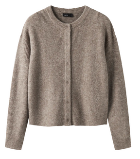 Cardigan Kleave Ls Short Knit Mocha Meringue