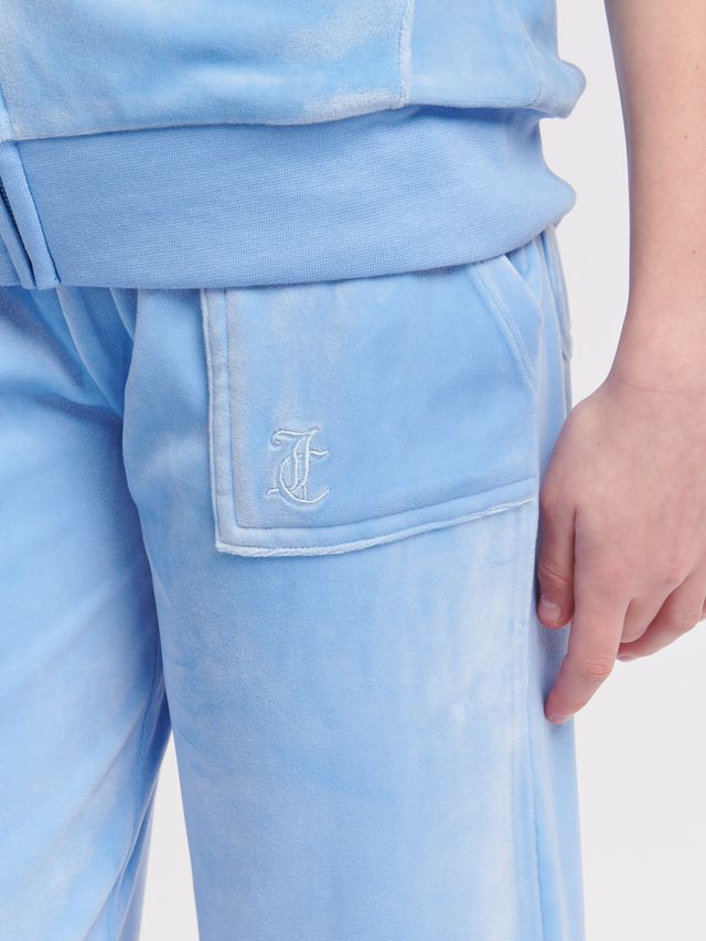 Tonal Wide Leg Jogger Della Robbia Blue