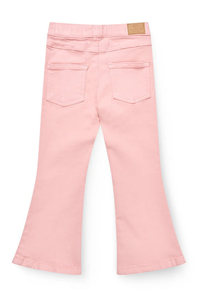 Bukse Jeggings Solid Flare Pink