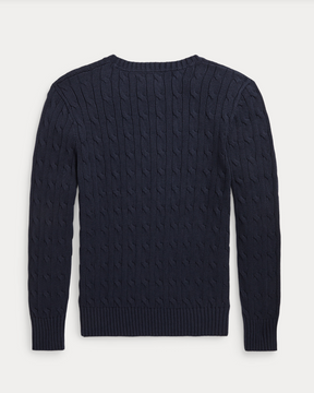 Genser Cable-Knit Cotton Navy