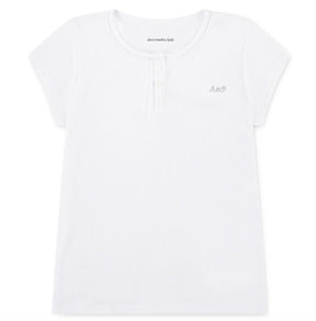 T-skjorte Henley Bright White
