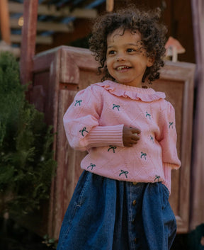 Genser Lucie Bow Candy Pink