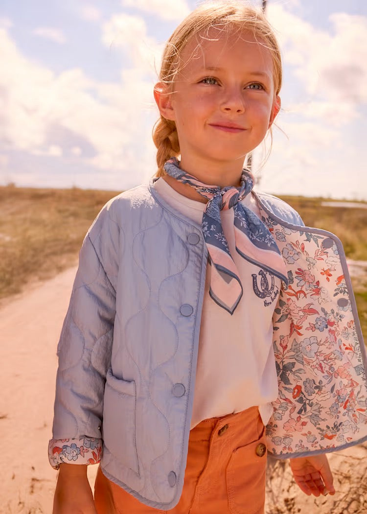 Jakke Reversible Quilted Sky Blue