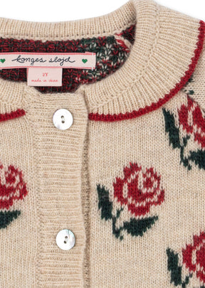 Cardigan Belou Knit Collar Rose