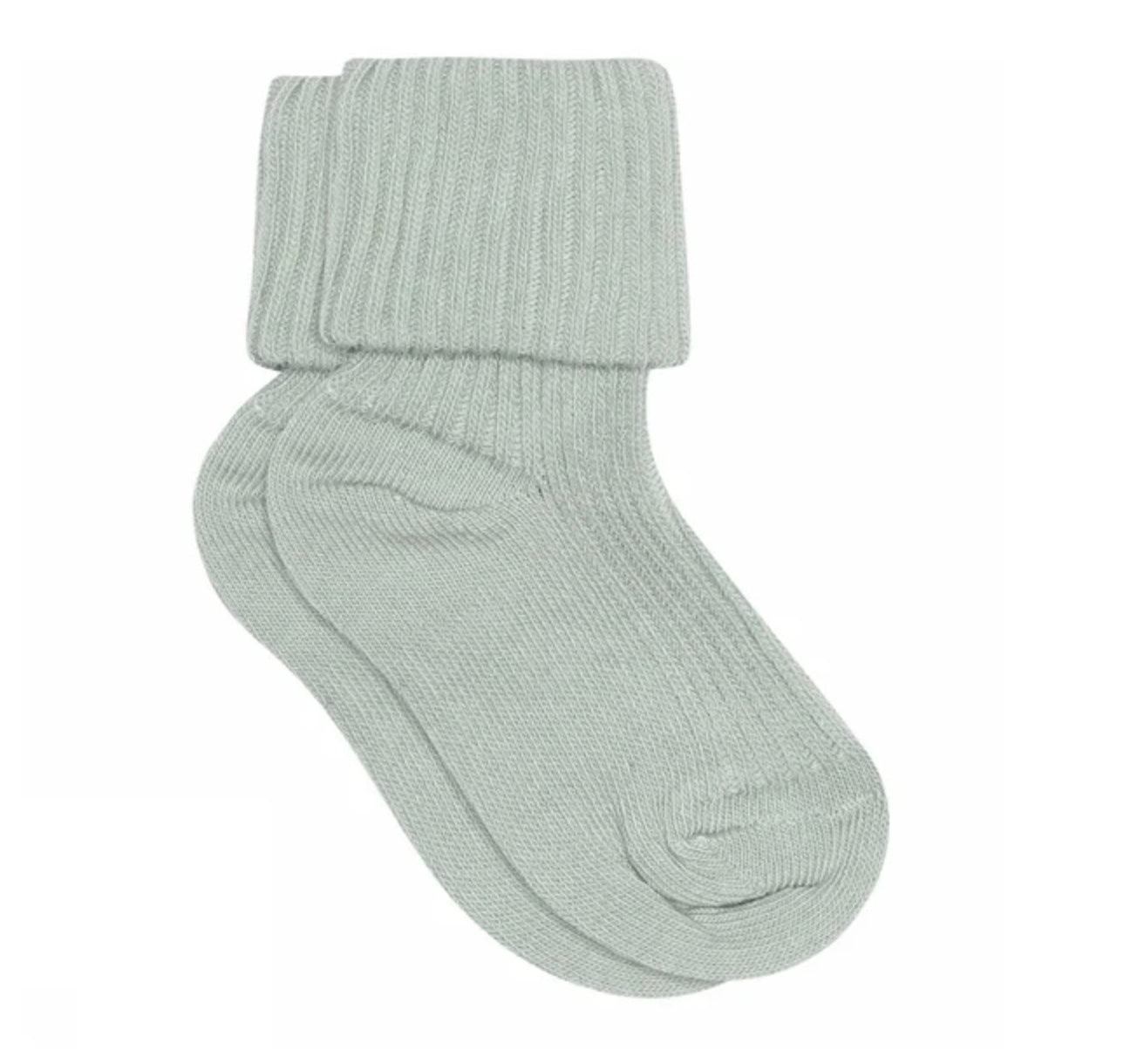 Rib Sokker Bomull Gray Mist