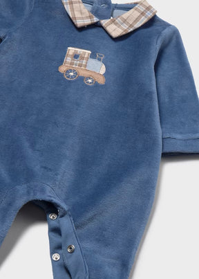 Sparkedress Velour Ruffled Blueberry