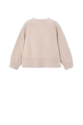 Genser Knitted Smooth Beige Vigo