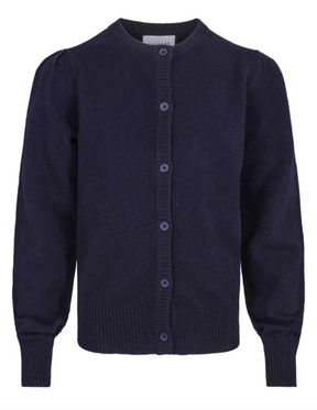 Genser Elli Strikket Ull Cardigan Midnight Navy