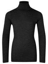 Genser Tynn Wool Turtle Neck Black S