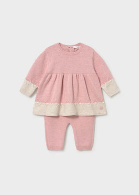 Sett 2-Deler Knit Baby Rosa