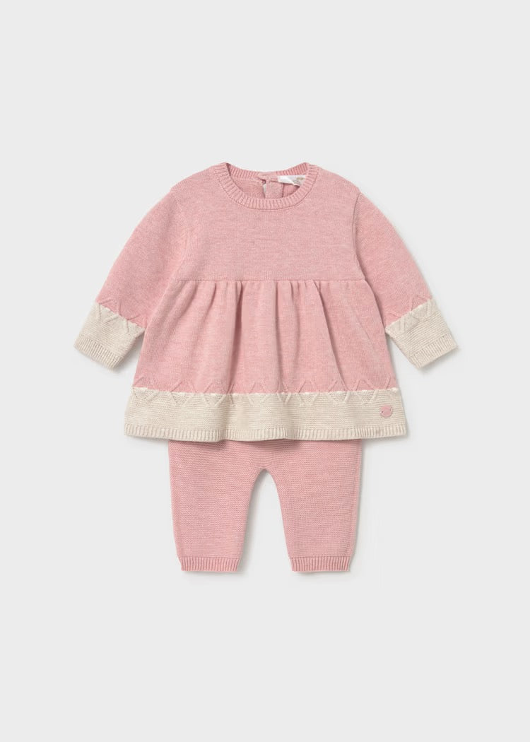 Sett 2-Deler Knit Baby Rosa