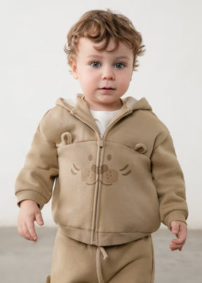 Hettejakke Zip Animal Hazelnut