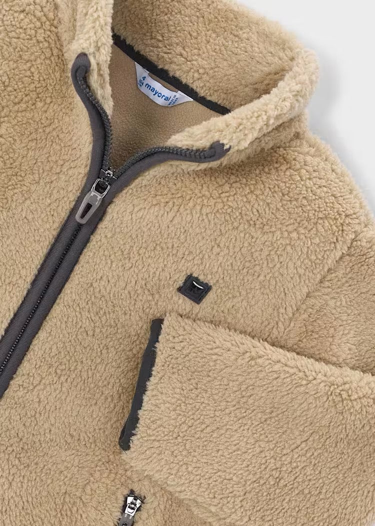Jakke Sherpa Zip Hazelnut