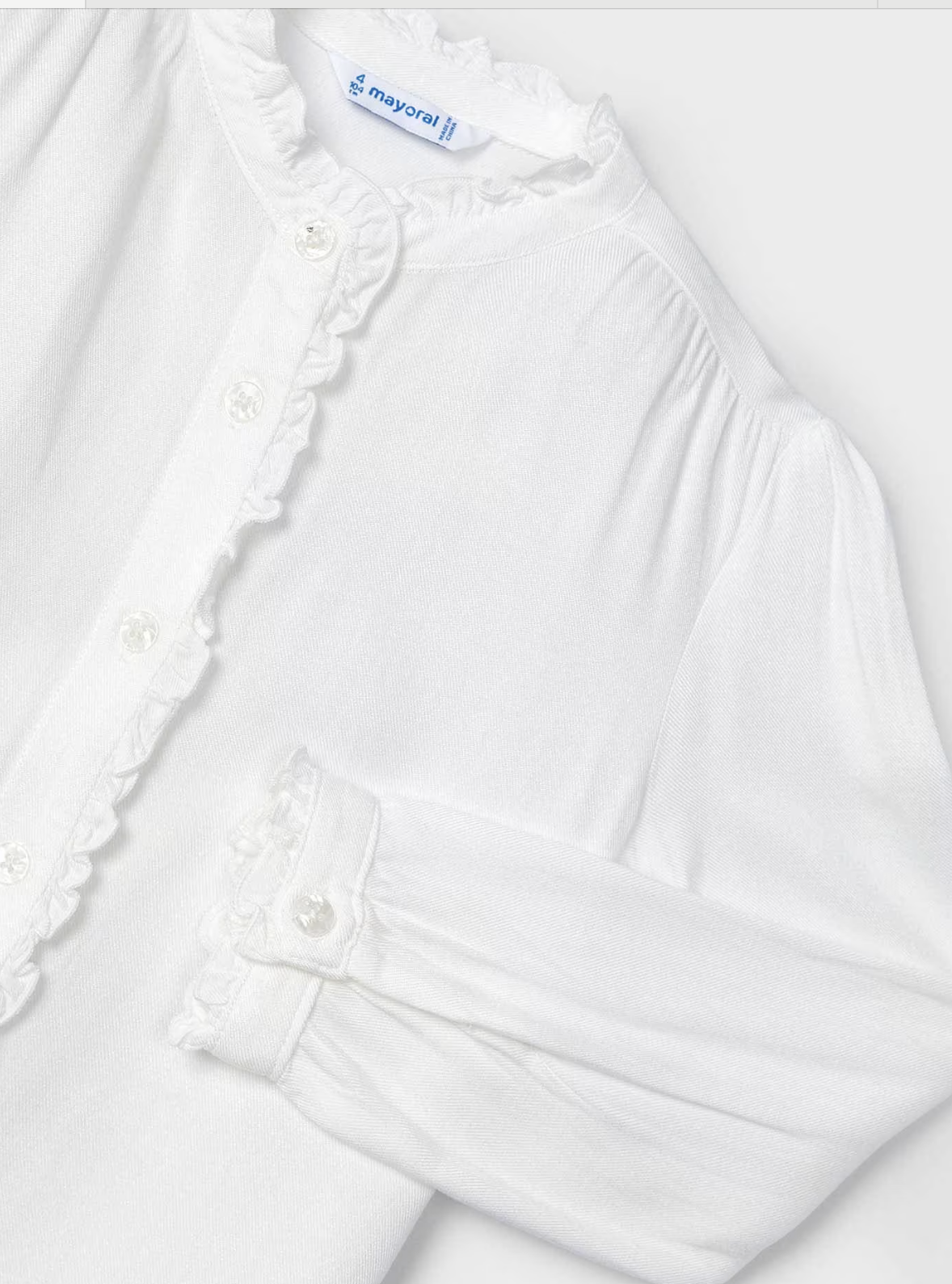 Bluse Ruffle Off White