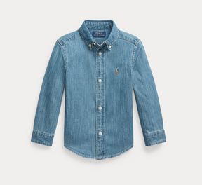 Skjorte Chambray Denim DK Blue