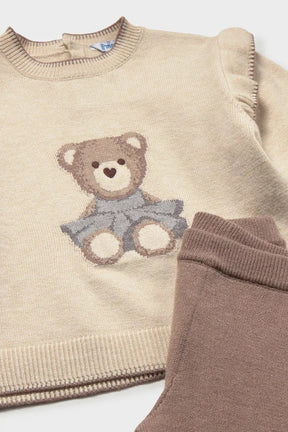 Sett 2-Deler Knit Bamse Brown