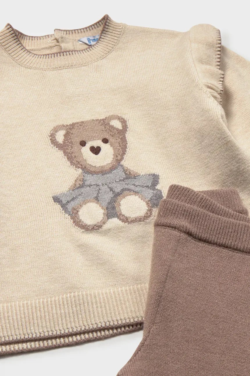 Sett 2-Deler Knit Bamse Brown