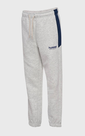 Bukse Loose Blocked Light Grey Melange