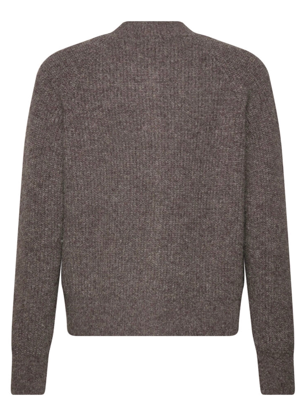 Cardigan Tinker Wool Blend LS Short Brown Grey Mel