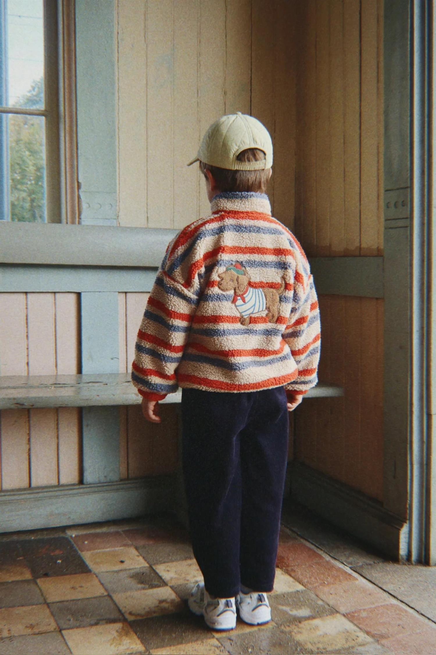 Jakke Jody Teddy Tangerine Stripe