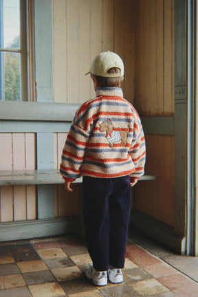 Jakke Jody Teddy Tangerine Stripe