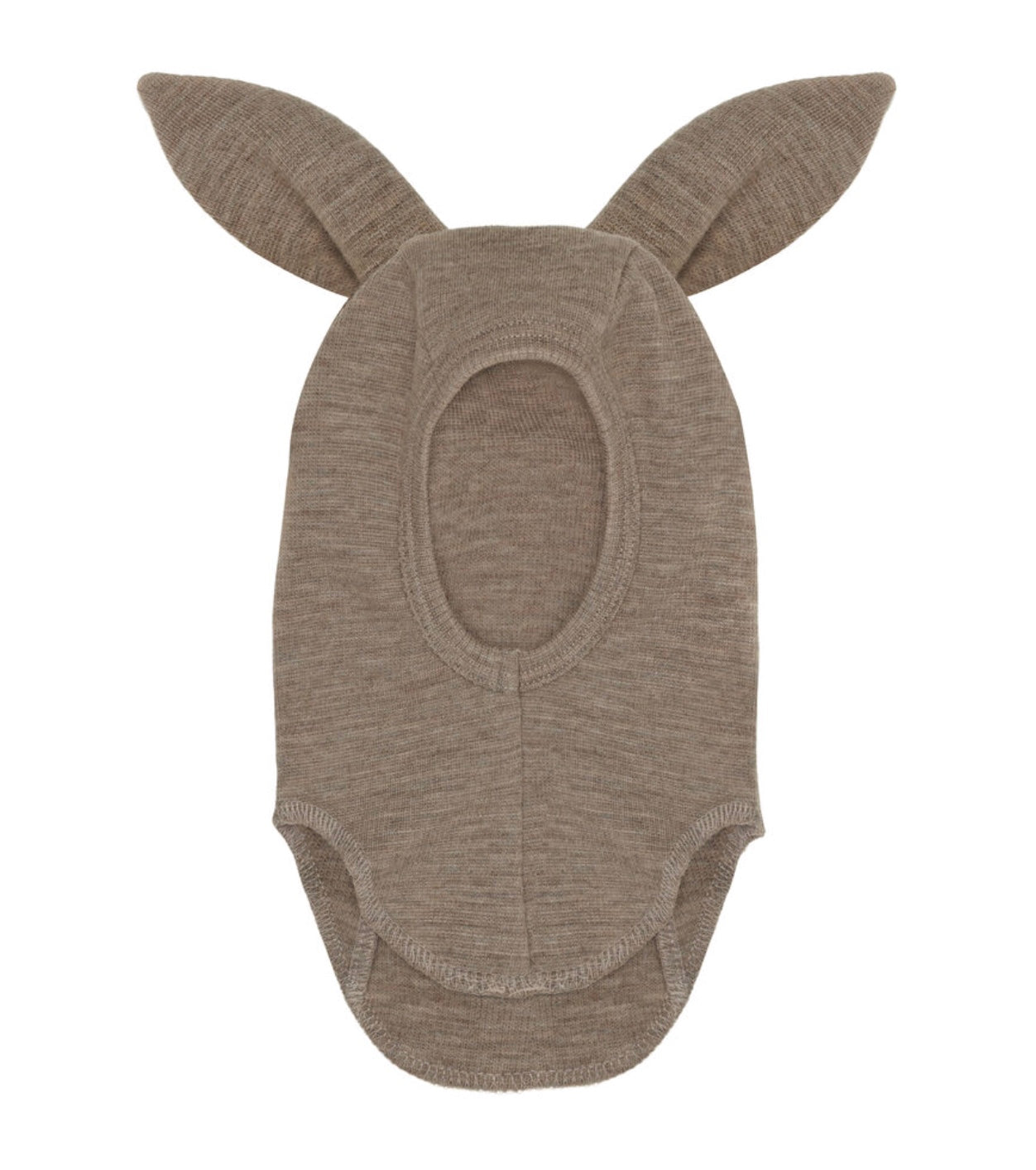 Balaclava Ears Wool Rib Savannah Melange