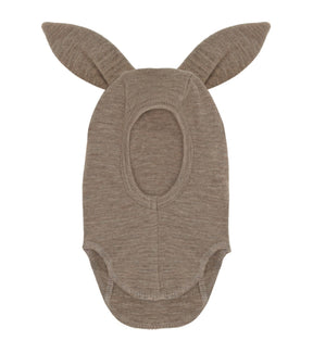 Balaclava Ears Wool Rib Savannah Melange