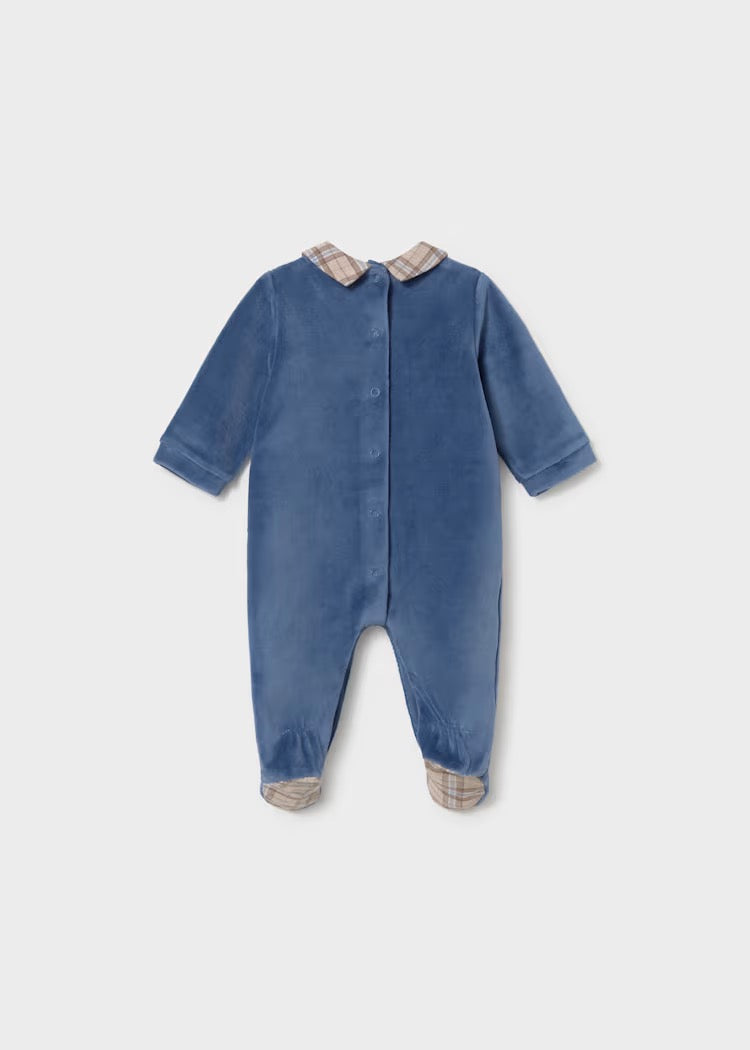 Sparkedress Velour Ruffled Blueberry