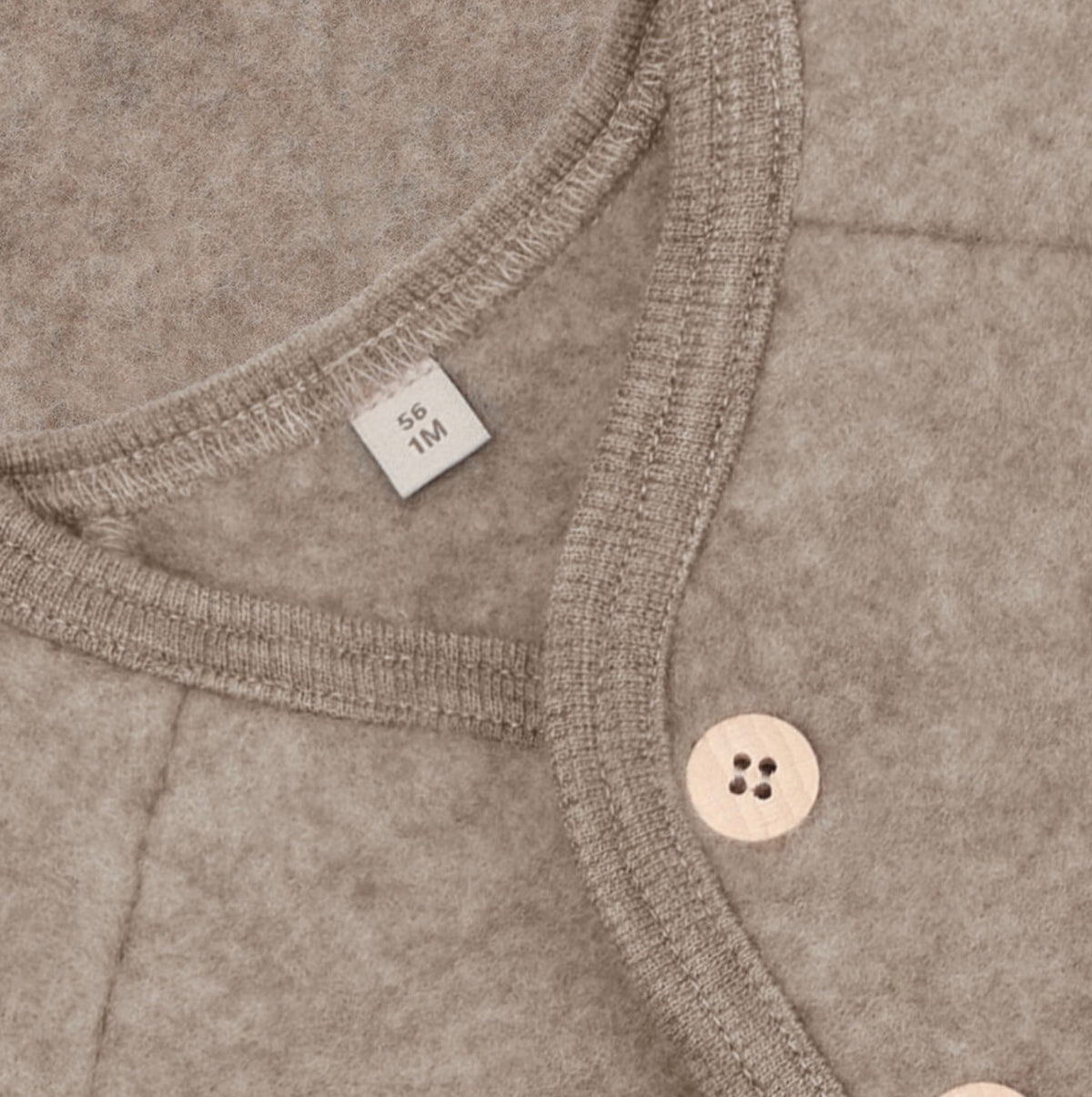 Jakke Wool Fleece Buttons Savannah Melange