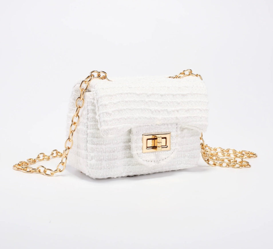 Veske Isadora Small Stripes Off White