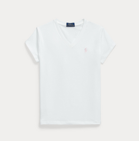 T-Skjorte Jersey V-Neck White