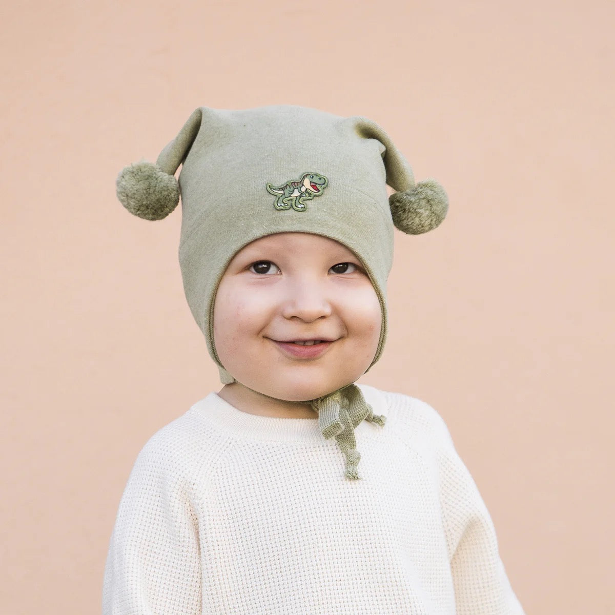 Knytelue Dinosaur Mosegrønn