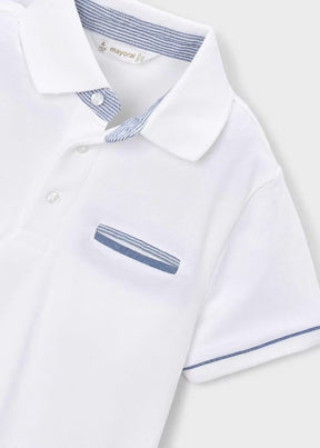 T-skjorte Polo Suiting White