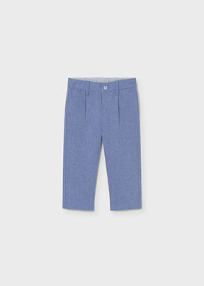 Dressbukse Lin Capri Blue