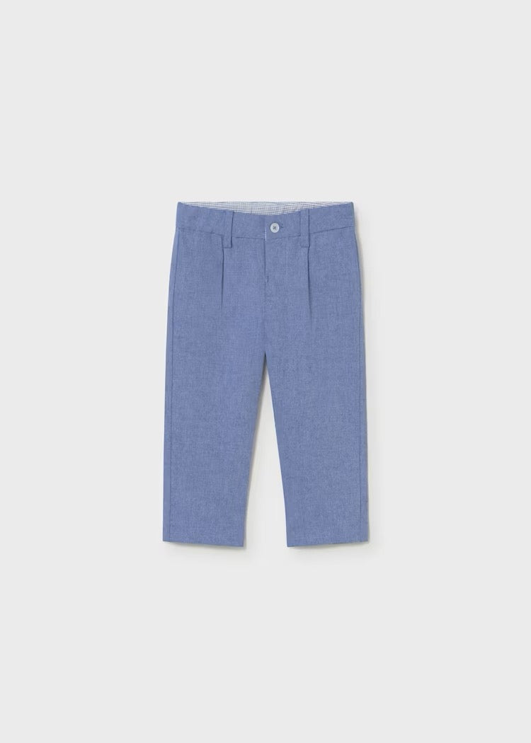 Dressbukse Lin Capri Blue