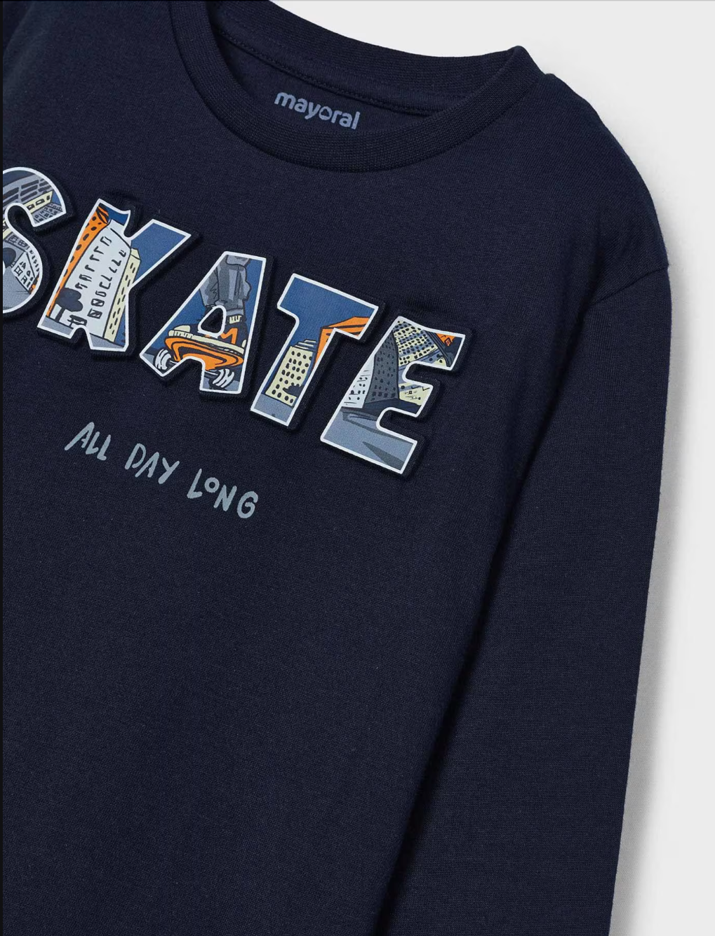 Genser Skate Embossed Navy