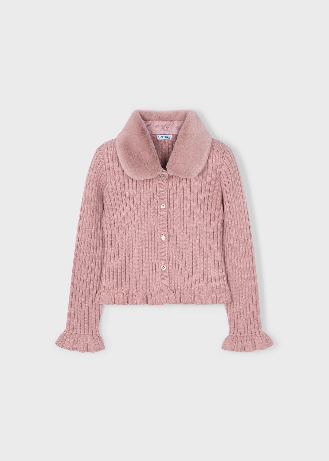 Cardigan Faux Fur Collar Makeup