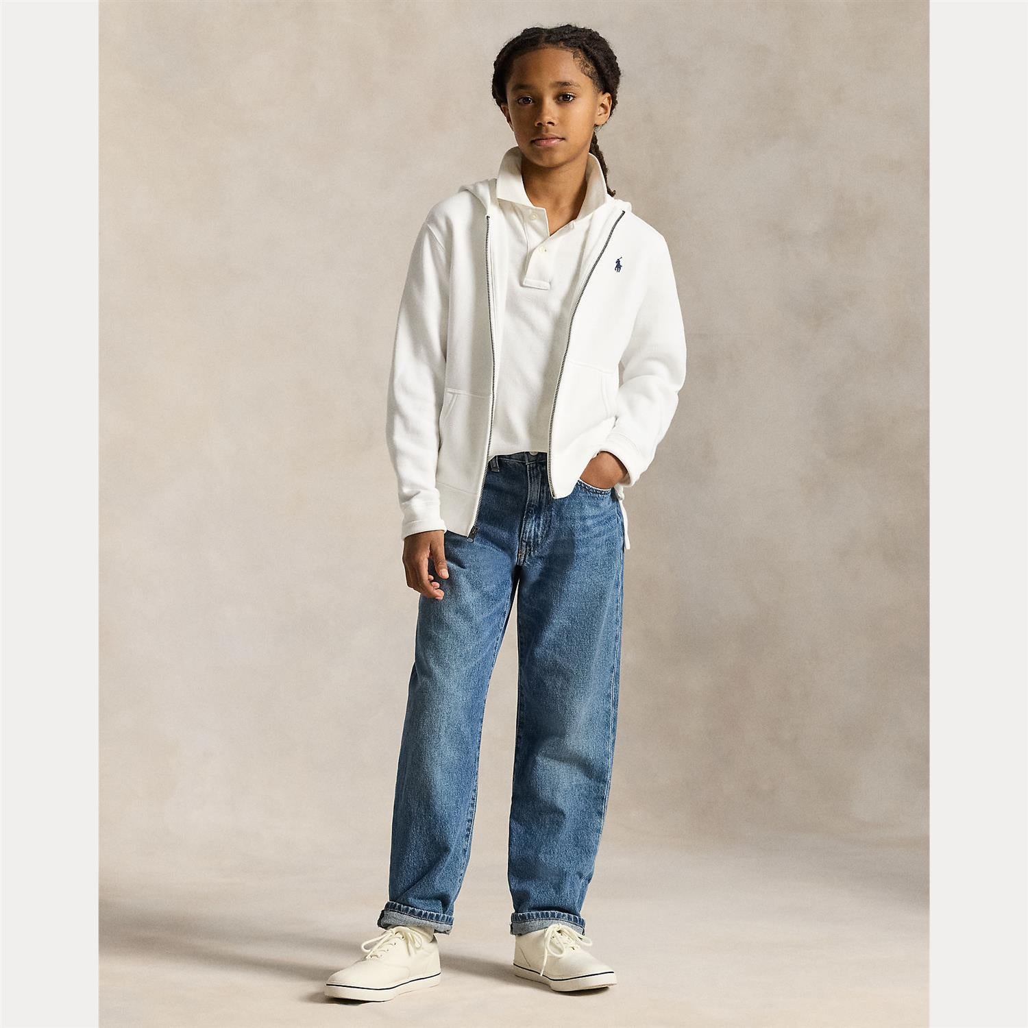 Hettejakke Fleece Full-Zip White