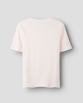 T-Skjorte Hinaja Ss Short Top Solid Pink Marshmallow