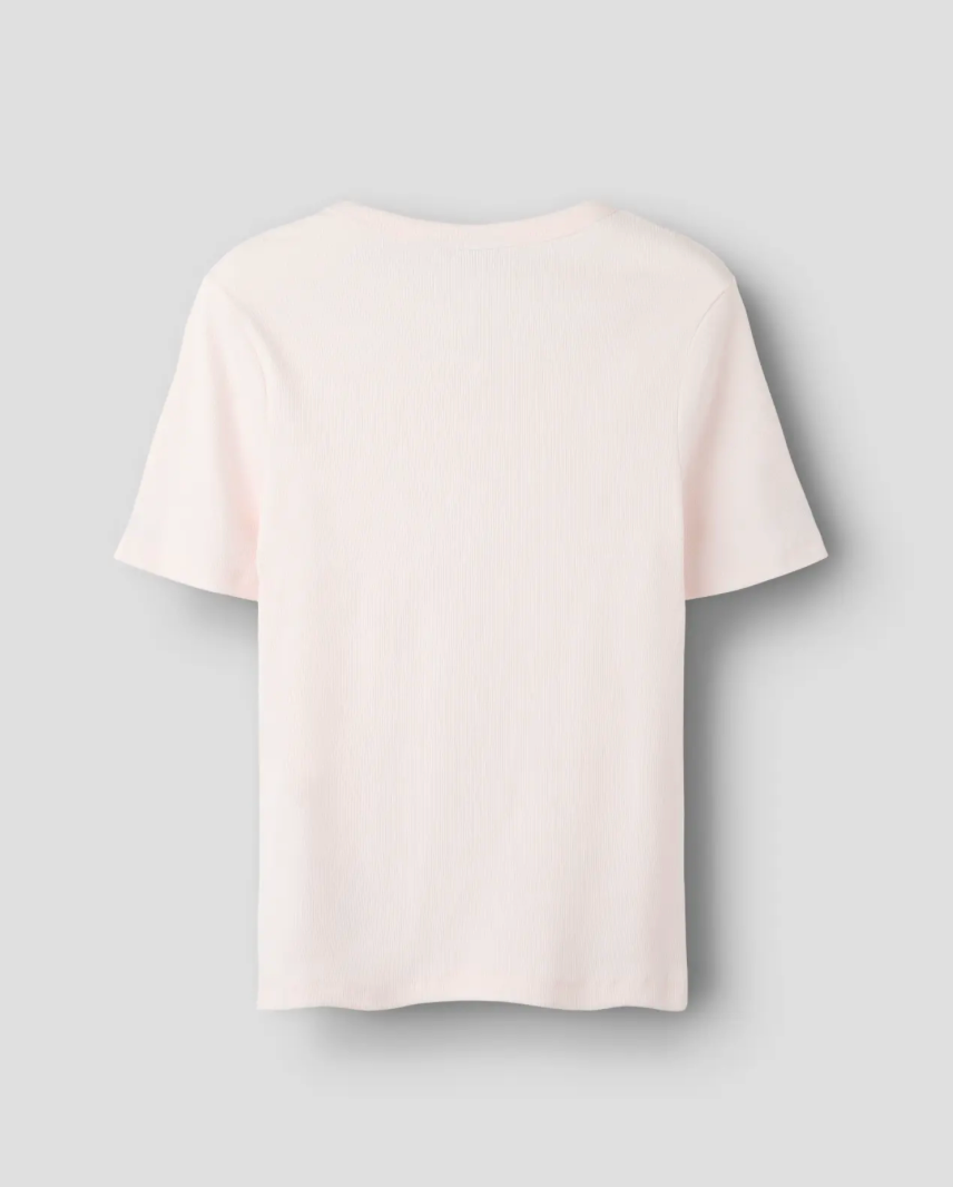 T-Skjorte Hinaja Ss Short Top Solid Pink Marshmallow