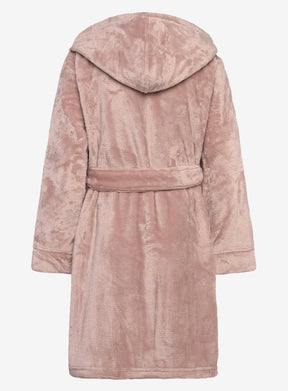 Morgenkåpe Hooded Fleece Vintage Powder