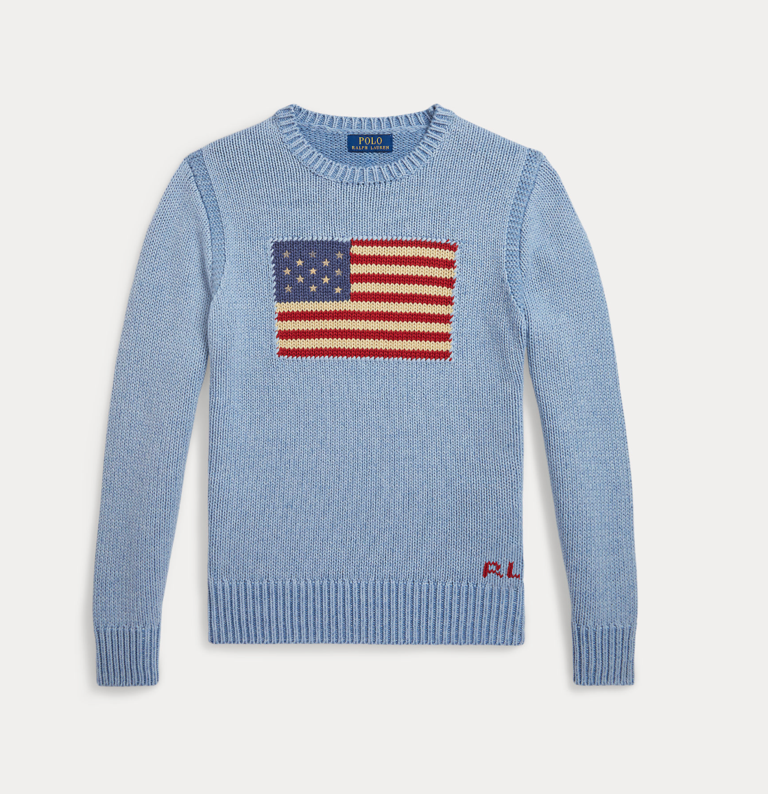 Genser Strikk Flagg York Harbor Blue Heather