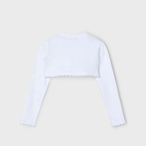 Cardigan Bolero Knit White